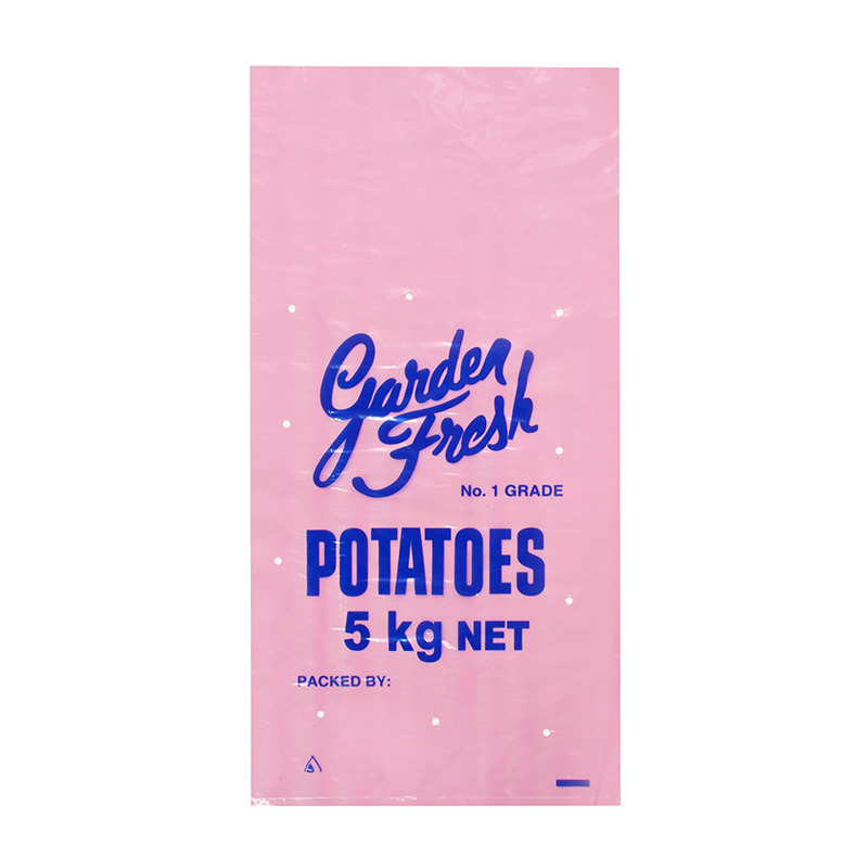 LDPE Vented Bag Pink Potato Bags 5kg
