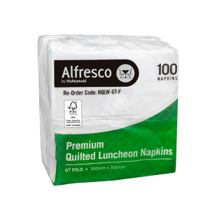 Premium Quilted Alfresco Napkins - White, GT Lunch