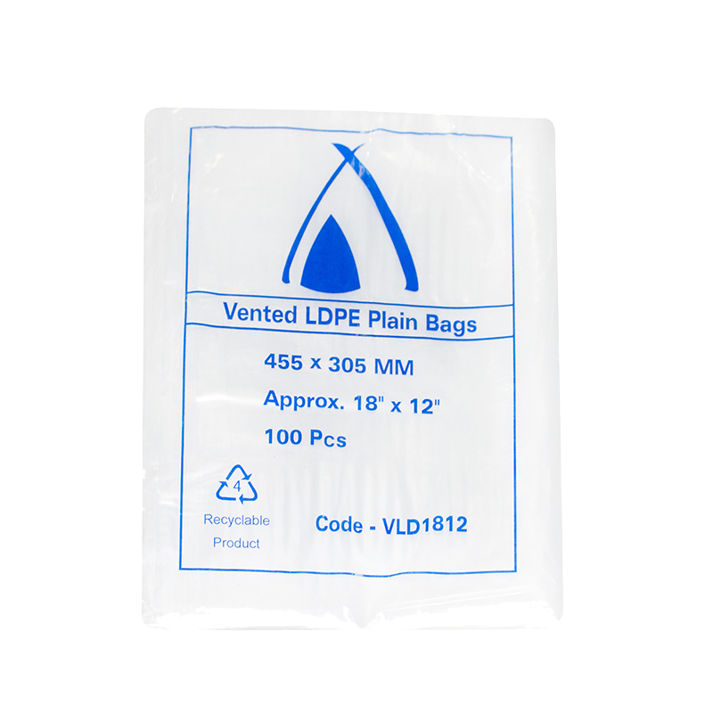 LDPE Clear (18x12") 25um Vented Bags