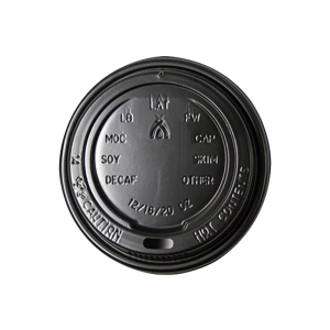 Black Hot Cup Lids - Black, 12-16oz uni 90mm