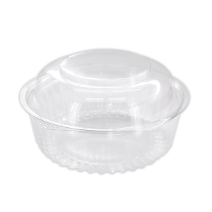 24oz Clear Bowl With Hinged Dome Lid