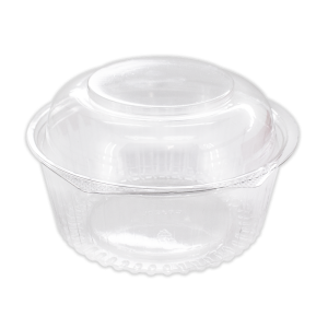 32oz Clear Bowl With Hinged Dome Lid