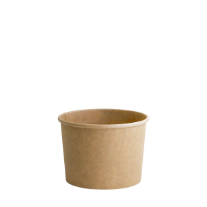 Kraft Food Containers and Lids - Kraft Paper, 8oz