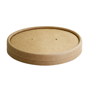 Kraft Food Containers and Lids - Kraft Paper, 26oz Medium Lid