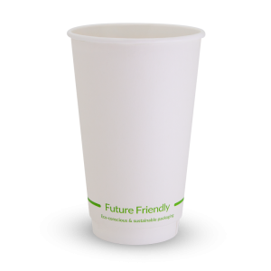Double Wall White Hot Cup - 16oz, Paper + PLA Lining