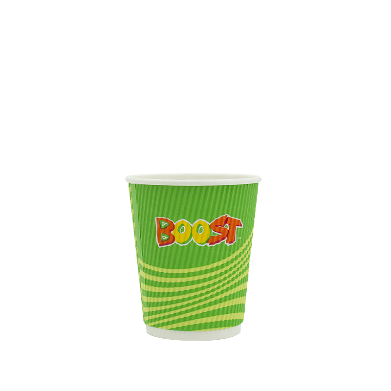 12oz Boost Juice Triple Wall Corrugated Aqueous Squat Cup x 500