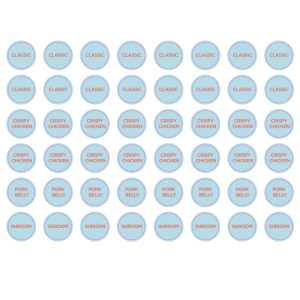 Betty's Burgers Catering Labels x 20 Sheets