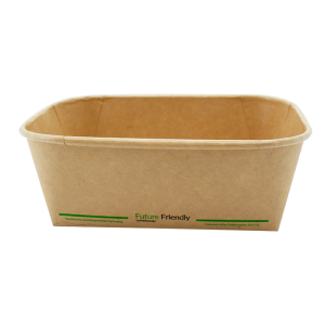 650ml Rectangular Kraft Takeaway Container PLA Lining