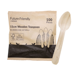 FSC® 100% Wooden Cutlery Uncoated Tea Spoon 110mm