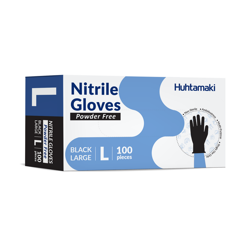 Large Black Nitrile Gloves