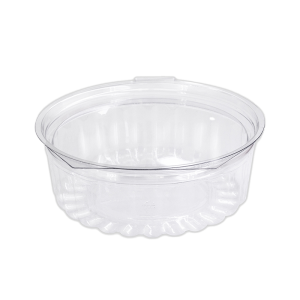 8oz Clear Shobowl with Flat Hinged Lid