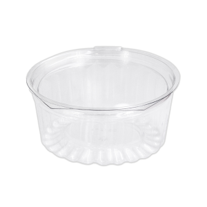12oz Clear Shobowl with Flat Hinged Lid