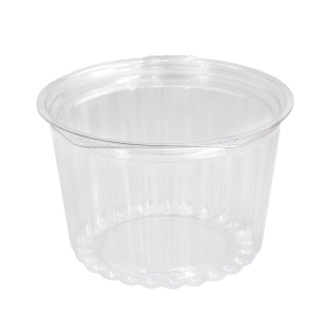 16oz Clear Shobowl with Flat Hinged Lid