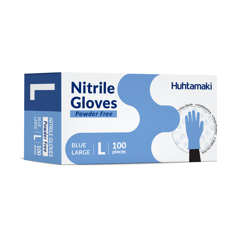 1 Pack x Nitrile Gloves Large Blue