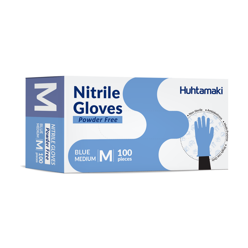 1 Pack x Nitrile Gloves Medium Blue